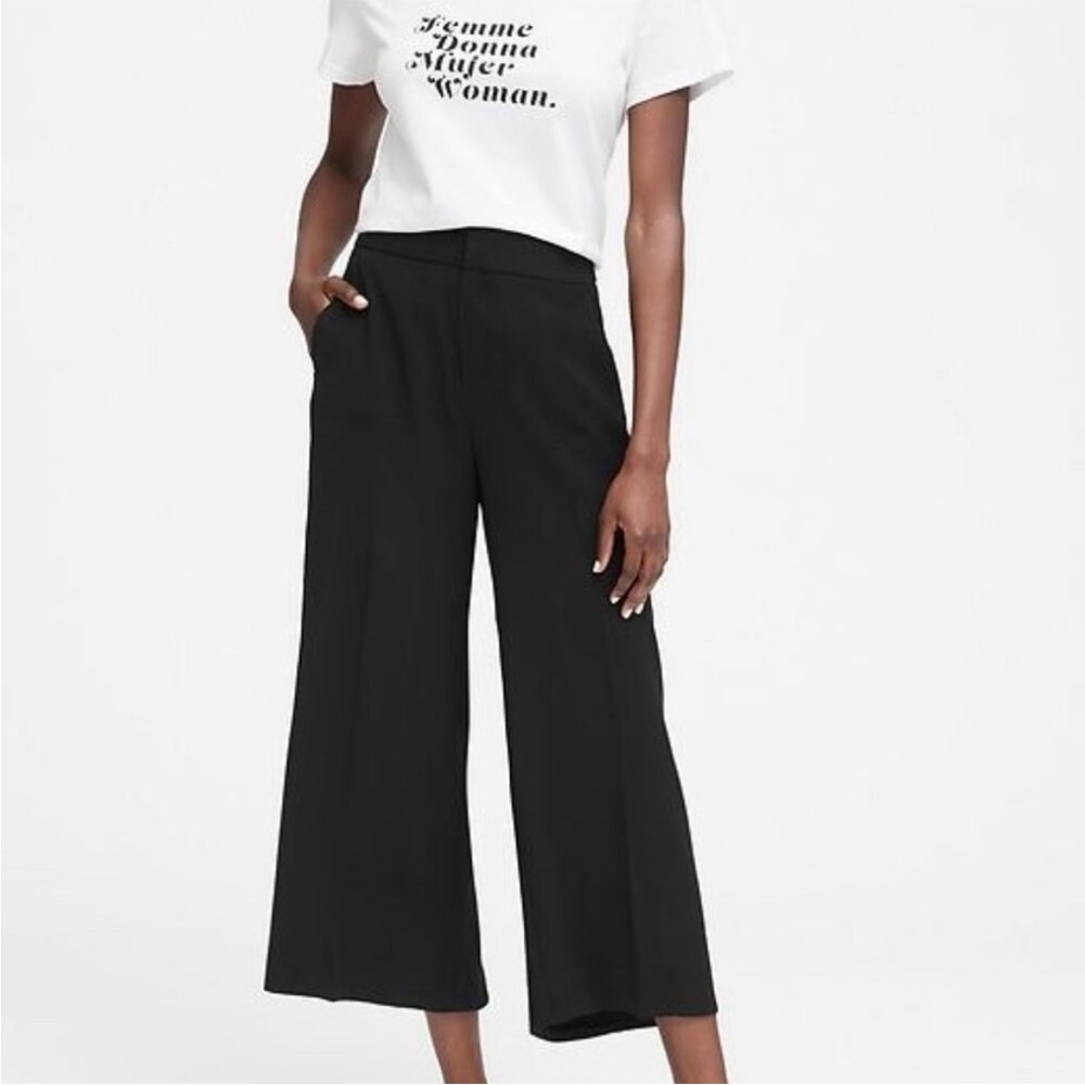 Crop wide leg pants